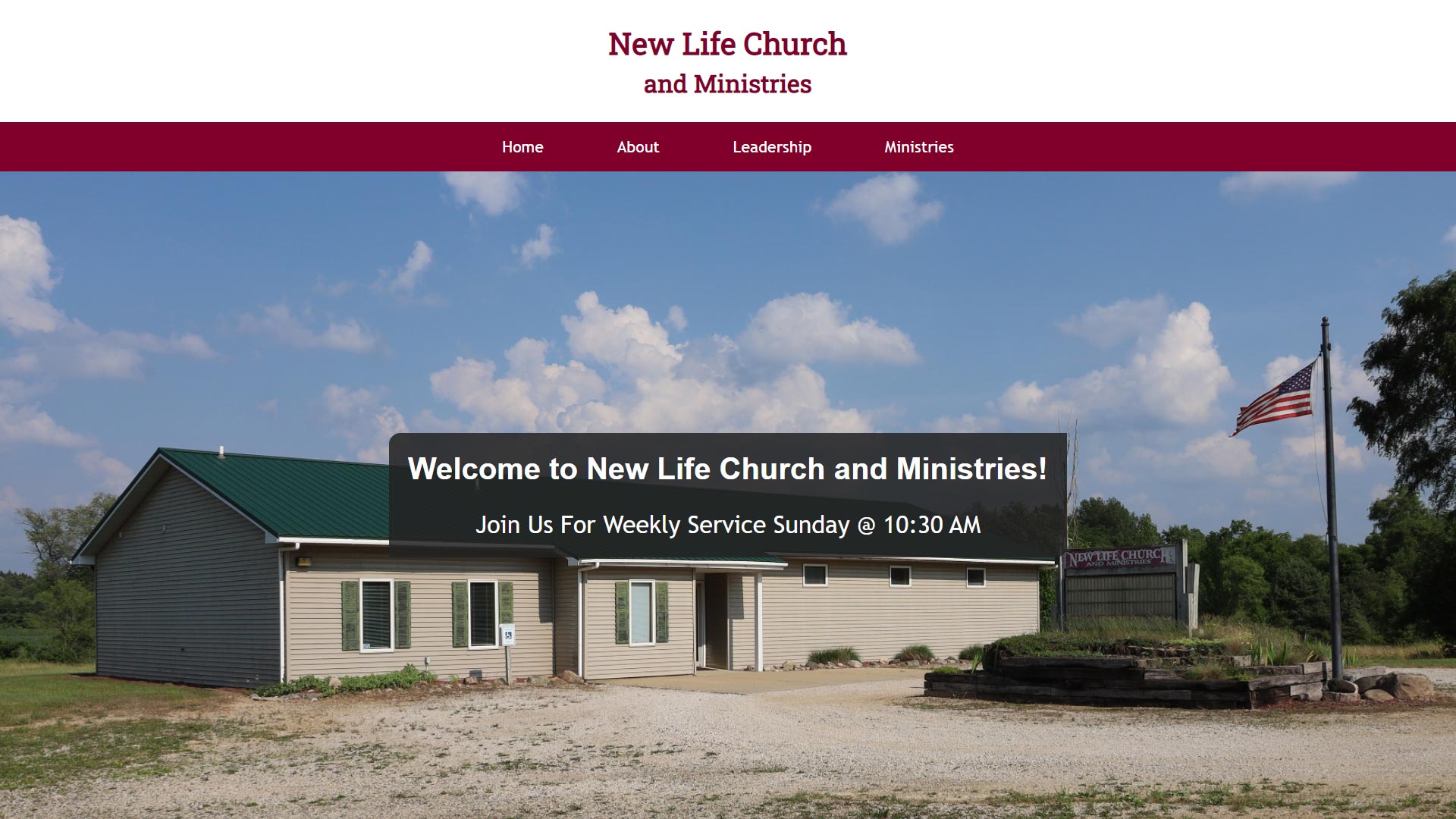 Website for New Life Church and Ministries